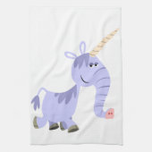 Cute Unusual Cartoon Unicorn Kitchen Towel (Vertical)