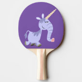 Cute Unusual Cartoon Unicorn Ping Pong Paddle (Back)