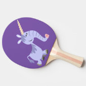 Cute Unusual Cartoon Unicorn Ping Pong Paddle (Side)