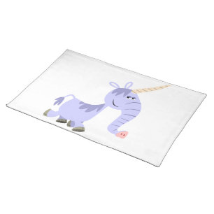 Cute Unusual Cartoon Unicorn Place Mat
