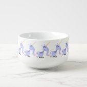Cute Unusual Cartoon Unicorn Soup Mug (Front)
