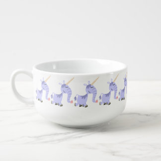 Cute Unusual Cartoon Unicorn Soup Mug
