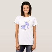 Cute Unusual Cartoon Unicorn T-Shirt (Front Full)