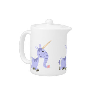Cute Unusual Cartoon Unicorn Teapot