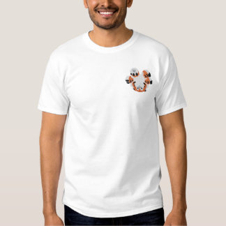 Cute Upside Down Baby Tiger Embroidered T-Shirt