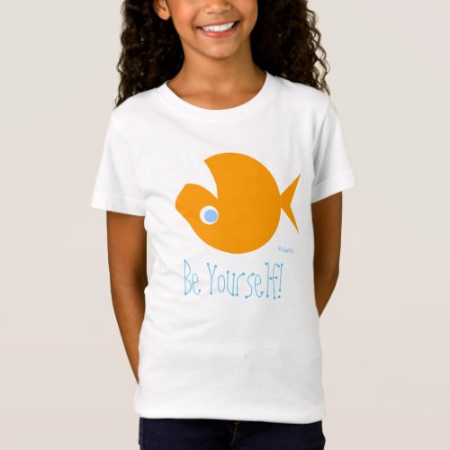Cute Upside_Down Goldfish Be Yourself T_Shirt