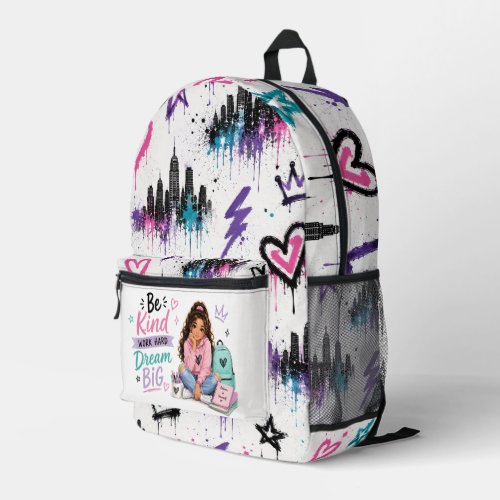 Cute Urban Graffiti Backpack for Girls