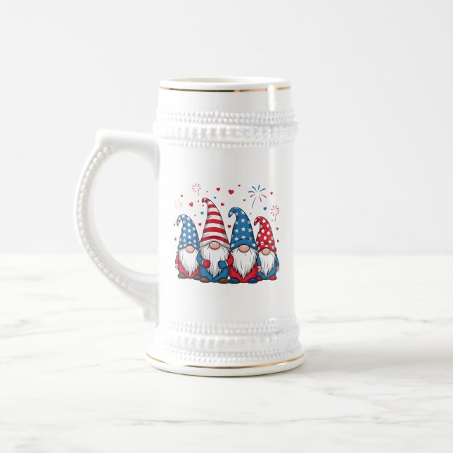 Cute USA American Gnomes Cartoon-68123 Beer Stein (Left)
