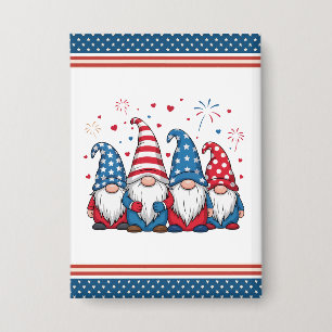 Cute USA American Gnomes Cartoon-68123 Button