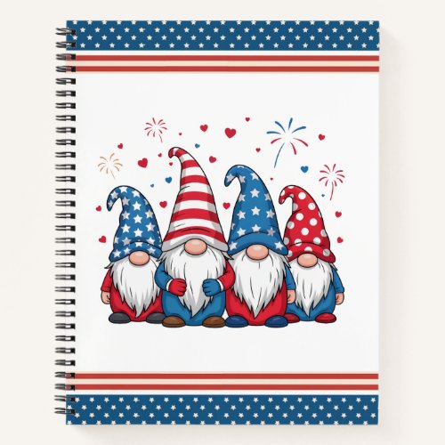 Cute USA American Gnomes Cartoon-68123 Notebook