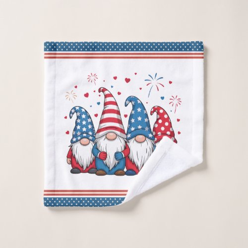 Cute USA American Gnomes Cartoon-68123 Wash Cloth