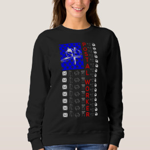 Cute Usa Theme Postal Worker Mail Carrier Costume  Sweatshirt