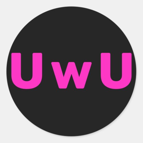 Cute UWU Custom Round Stickers