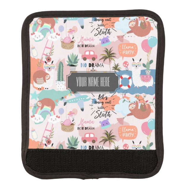 Cute Vacation Pattern Luggage Handle Wrap (Front)