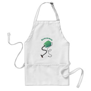 Cute vacuum cleaner cartoon humour adult apron