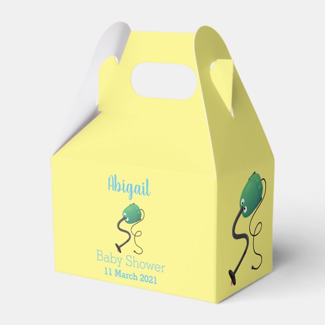 Cute vacuum cleaner cartoon humour favor boxes (Front Side)