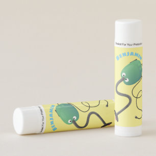 Cute vacuum cleaner cartoon humour lip balm