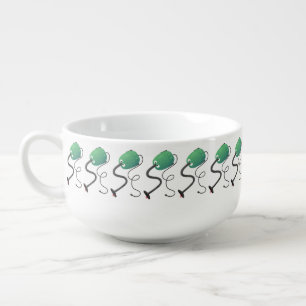Cute vacuum cleaner cartoon humour soup mug