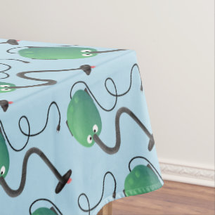 Cute vacuum cleaner cartoon humour tablecloth
