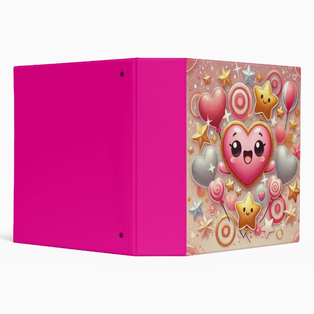 Cute valentine  3 ring binder (Background)