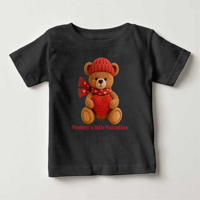 cute valentine bear baby T-Shirt (Front)