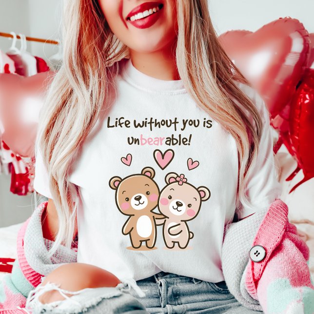 Cute Valentine Bear  T-Shirt (Creator Uploaded)