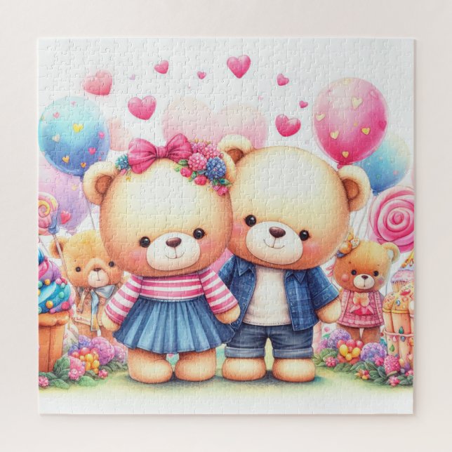 Cute Valentine Bears Jigsaw Puzzle (Vertical)