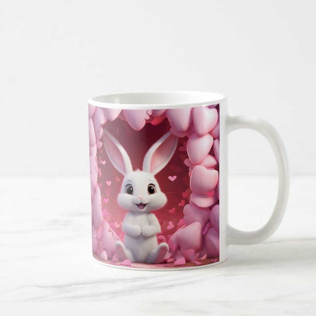Cute Valentine Bunny Mug | Valentine's Day Mug (Right)