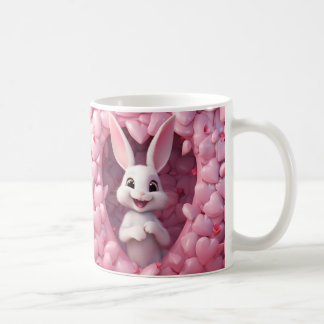 Cute Valentine Bunny Mug  | Valentine's Day Mug