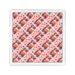 Cute Valentine Cats in Heart Sunglasses Acrylic Tray