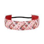 Cute Valentine Cats in Heart Sunglasses Athletic Headband