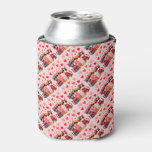Cute Valentine Cats in Heart Sunglasses Can Cooler