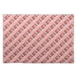 Cute Valentine Cats in Heart Sunglasses Cloth Placemat