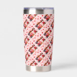 Cute Valentine Cats in Heart Sunglasses Insulated Tumbler