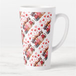 Cute Valentine Cats in Heart Sunglasses Latte Mug