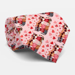 Cute Valentine Cats in Heart Sunglasses Neck Tie