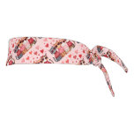 Cute Valentine Cats in Heart Sunglasses Tie Headband