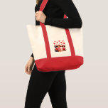 Cute Valentine Cats in Heart Sunglasses Tote Bag