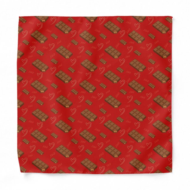 cute valentine chocolate design bandana (Front)