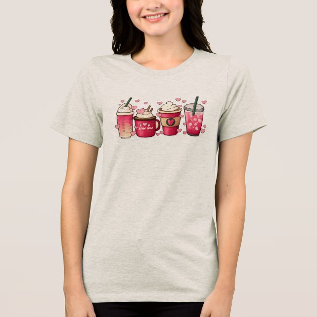 Cute Valentine Coffee Valentine’s Day Shirt Gift (Front)
