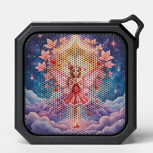 Cute Valentine Fairy – Heart of the Moonlit Realms Bluetooth Speaker (Front)