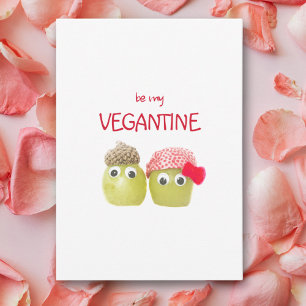 Cute Valentine for Vegan - Chef Love Funny Fruits Note Card