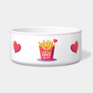 Cute Valentine French Fries Pun Bowl