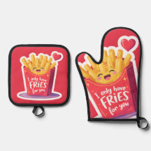 Cute Valentine French Fries Pun