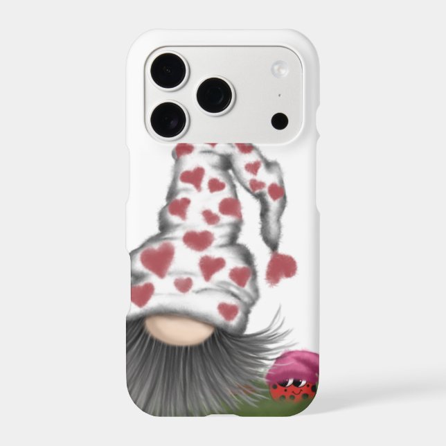 Cute Valentine Gnome Iphone Case (Back)