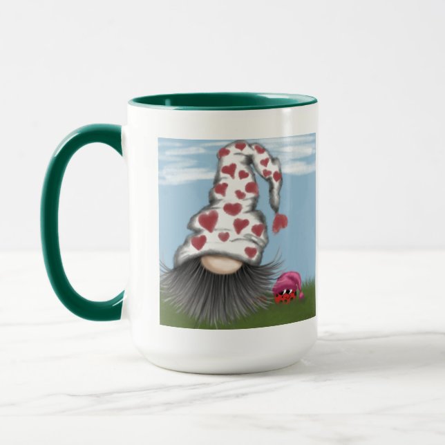 Cute Valentine Gnome Mug (Left)