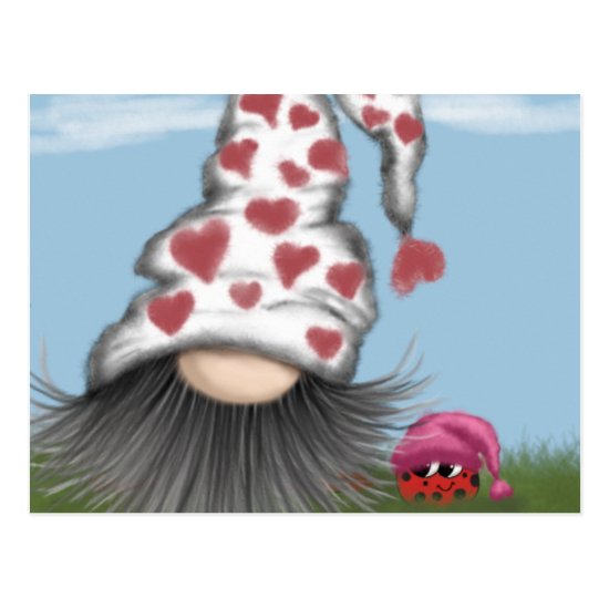 Cute Valentine Gnome Postcard