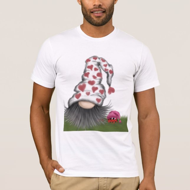 Cute Valentine Gnome T-Shirt (Front)