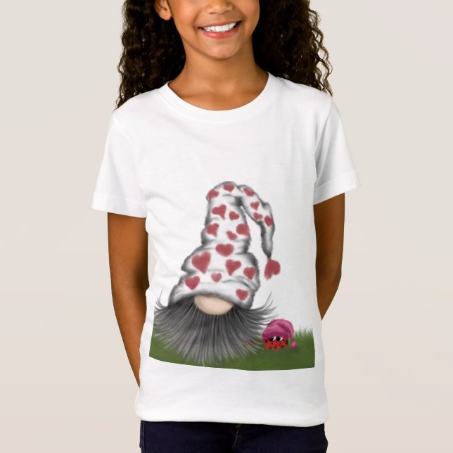 Cute Valentine Gnome T-Shirt (Front)