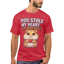 Cute Valentine Hamster–You Stole My Heart & Snacks